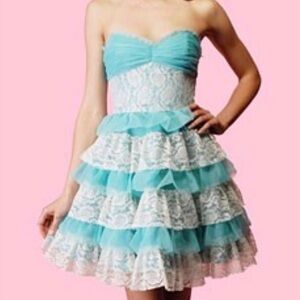 Betsy’s & Johnson Turquoise Evening Tea Party / Cupcake Dress